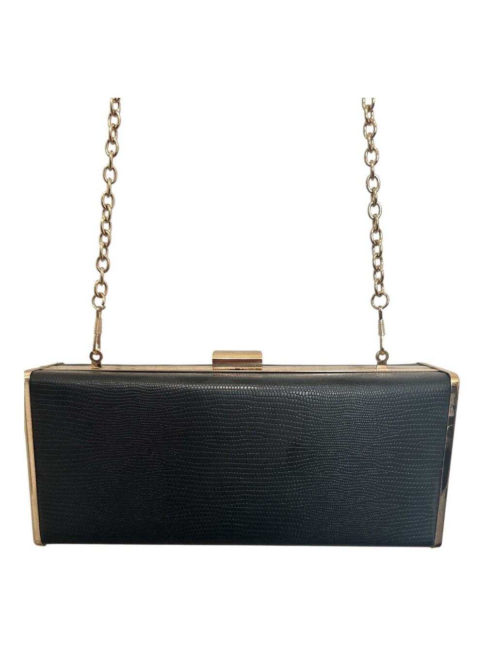 Women's Black Elegant Handbag Ladies Clutch Purse Evening Luxury Bag
